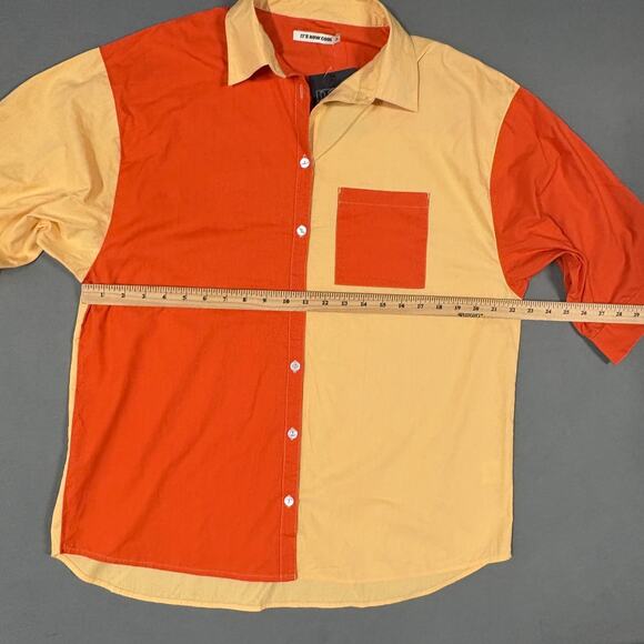 It's Now Cool Vacay Shirt Size‎ S Vermillion Women's INC204 Orange/Yellow - Picture 5 of 14